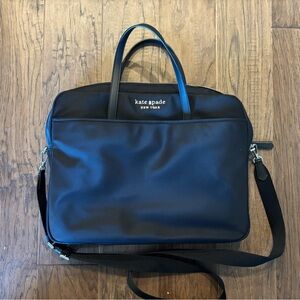 kate spade Black Nylon Laptop Briefcase with Shoulder Strap